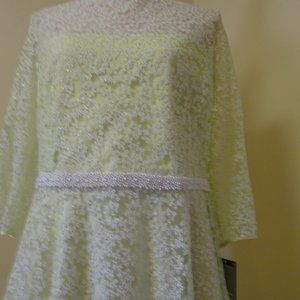 Ladies Size 14 Yellow Prom/Party Dress-Lace -NEW